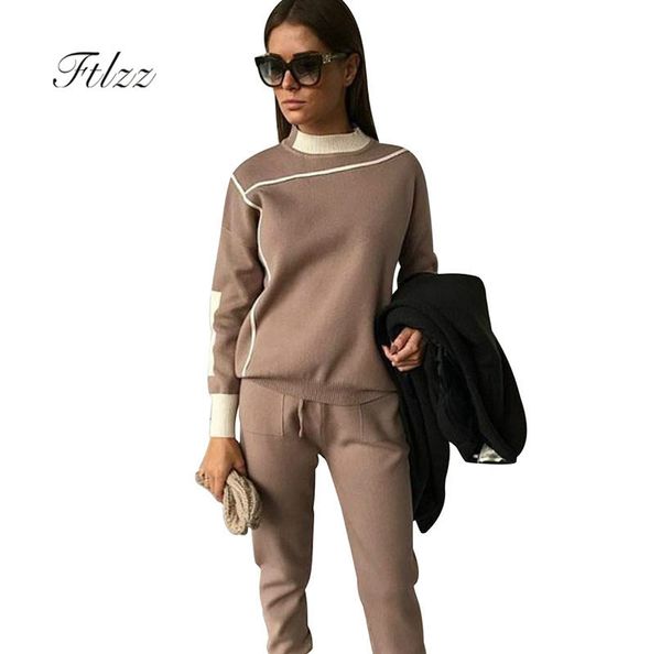 woman tracksuits 2018 autumn fashion turtleneck sweater + slim pants knitted suits ladies stripe two piece set twinset 2 pcs set, White
woman tracksuits 2018 autumn fashion turtleneck sweater + slim pants knitted suits ladies stripe two piece set twinset 2 pcs set, White