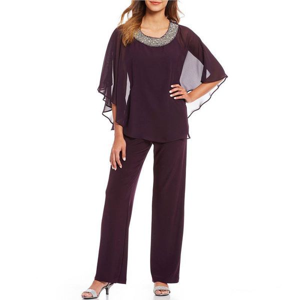 classy beaded mother of the bride pant suits two pieces wedding guest dress chiffon plus size long sleeves mothers groom dresses, Black;red
classy beaded mother of the bride pant suits two pieces wedding guest dress chiffon plus size long sleeves mothers groom dresses, Black;red