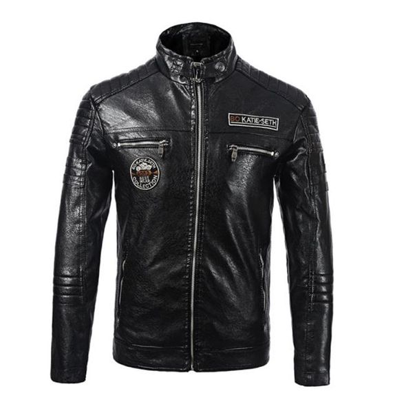 mens motorcycle suit plus velvet leather jacket stand clooar long sleeve zipper pocket fashion faux leather, Black
mens motorcycle suit plus velvet leather jacket stand clooar long sleeve zipper pocket fashion faux leather, Black