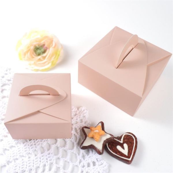 10pcs/lot christmas square pink gift paper cardboard boxes for wedding party favor box baby shower cake packaging with handle
10pcs/lot christmas square pink gift paper cardboard boxes for wedding party favor box baby shower cake packaging with handle