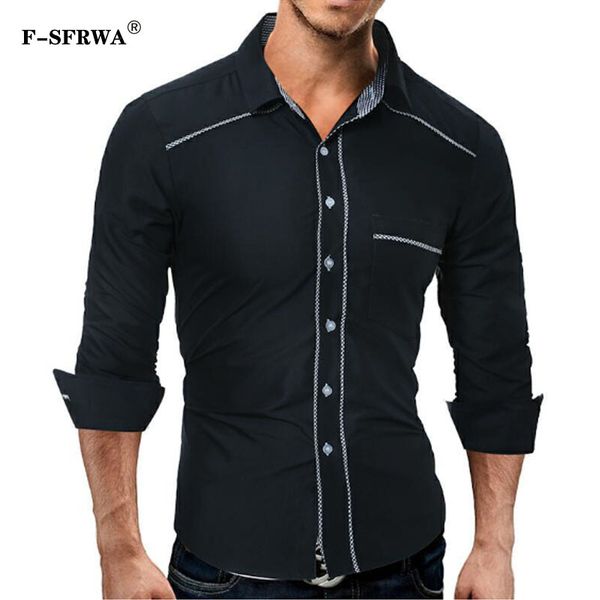 f-sfrwa 2019 fashion brand male shirt long-sleeves solid color wrapping casual shirt mens dress shirts slim men 3xl, White;black
f-sfrwa 2019 fashion brand male shirt long-sleeves solid color wrapping casual shirt mens dress shirts slim men 3xl, White;black