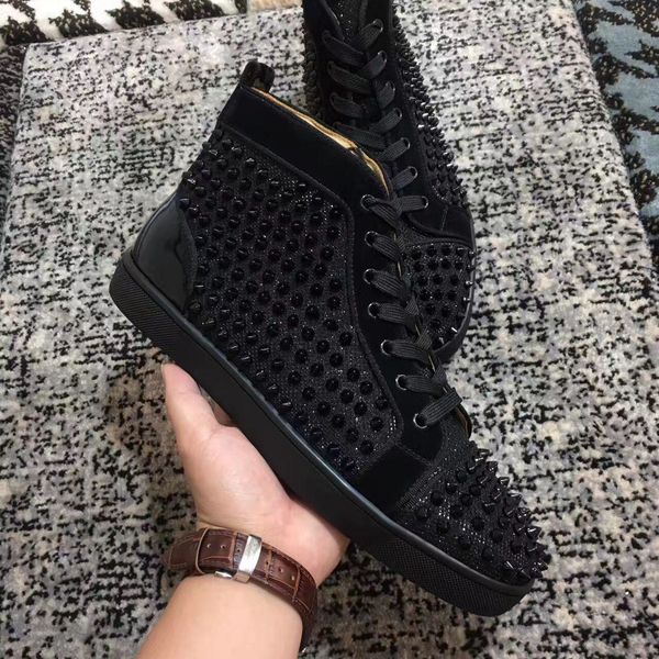 eu35-46 предпочитают black mesh блеск кожа дышащий тапки обувь high top red bottom мужские тапки женщины повседневная свадебные подарки день
eu35-46 предпочитают black mesh блеск кожа дышащий тапки обувь high top red bottom мужские тапки женщины повседневная свадебные подарки день