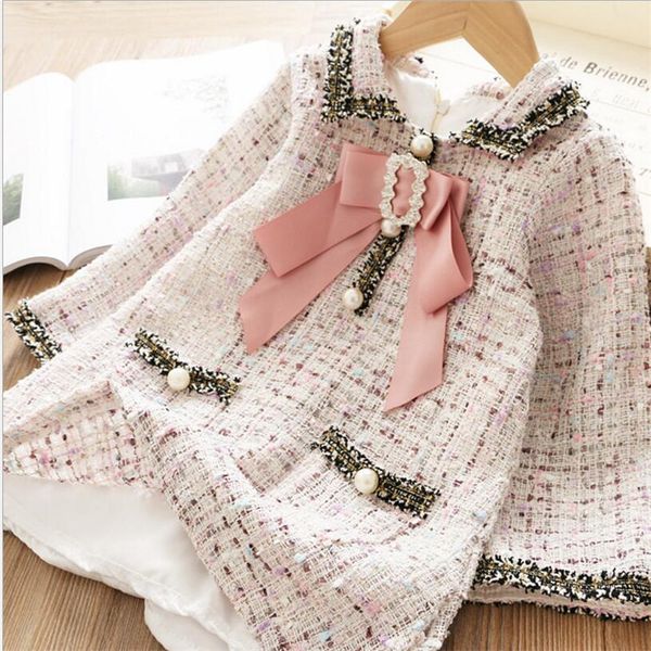 brand 2019 autumn winter kids plaid bow pearl pocket girls princess dress high-grade clothes toddler y200317, Red;yellow
brand 2019 autumn winter kids plaid bow pearl pocket girls princess dress high-grade clothes toddler y200317, Red;yellow