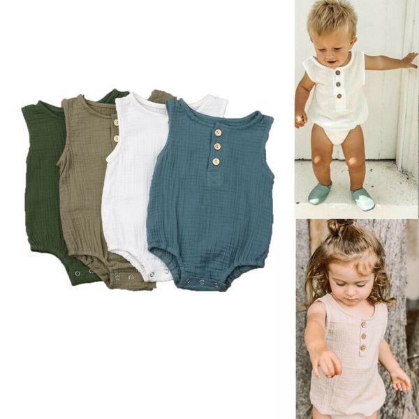 2020 baby boys romper summer infant newborn button sleeveless solid one-pieces jumpsuit baby cotton linen clothes outfit, Blue
2020 baby boys romper summer infant newborn button sleeveless solid one-pieces jumpsuit baby cotton linen clothes outfit, Blue