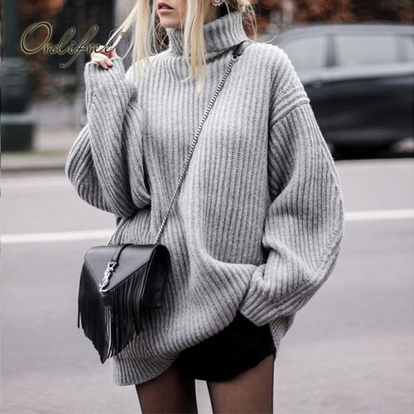 ordi2020 autumn winter oversized women sweaters and pullovers grey black fashion loose knitted turtleneck sweater jumper, White;black
ordi2020 autumn winter oversized women sweaters and pullovers grey black fashion loose knitted turtleneck sweater jumper, White;black