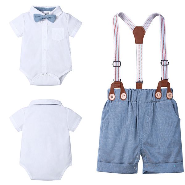 fashion baby outfit boy gentleman suit boys jumpsuit summer short sleeve one-piece shirt overalls shorts pants bow tie strap set cz318, White
fashion baby outfit boy gentleman suit boys jumpsuit summer short sleeve one-piece shirt overalls shorts pants bow tie strap set cz318, White