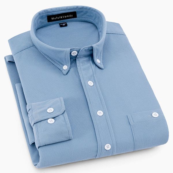 new spring men's corduroy dress shirts solid color classic button-down soft comfortable long sleeve social smart casual shirt, White;black
new spring men's corduroy dress shirts solid color classic button-down soft comfortable long sleeve social smart casual shirt, White;black