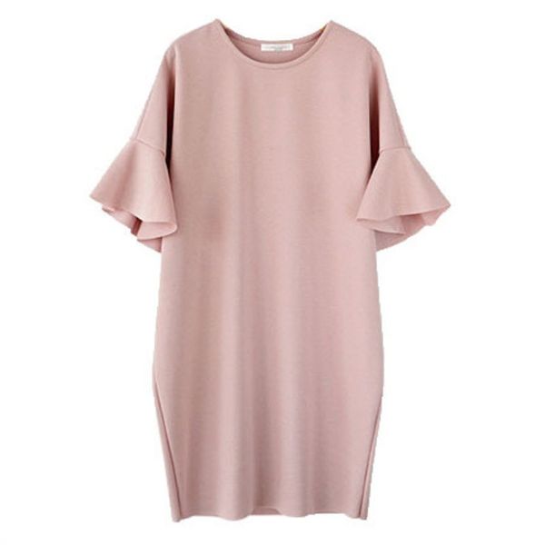 lanmrem 2020 summer fashion black round collar butterfly sleeve casual solid color woman dress loose big size clothes sa896, Black;gray
lanmrem 2020 summer fashion black round collar butterfly sleeve casual solid color woman dress loose big size clothes sa896, Black;gray