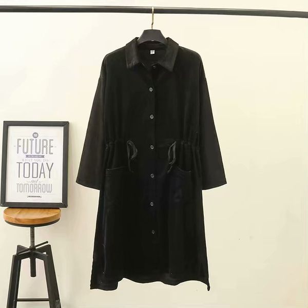 k91 large size dress 2019 autumn clothing new style fat mm slimming corduroy long coat trench coat lace-up 837, Red
k91 large size dress 2019 autumn clothing new style fat mm slimming corduroy long coat trench coat lace-up 837, Red