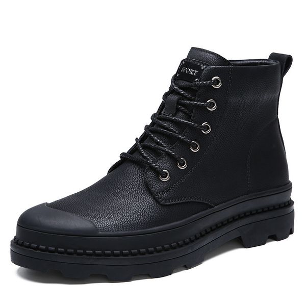 2018 genuine leather men winter waterproof ankle martin boots outdoor working snow boots men shoes, Black
2018 genuine leather men winter waterproof ankle martin boots outdoor working snow boots men shoes, Black