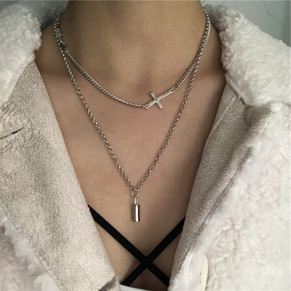2020 2pcs / набор ретро punk hip hop многослойные cross star choker металла личность длинные цепи ожерелье для женщин девушки man партии, Silver
2020 2pcs / набор ретро punk hip hop многослойные cross star choker металла личность длинные цепи ожерелье для женщин девушки man партии, Silver