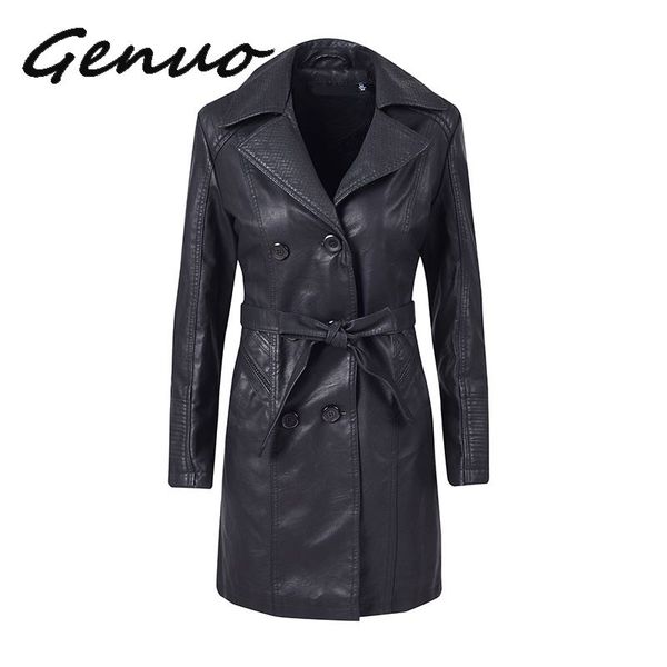 genuo women sheepskin pu leather jacket belt gothic black trench fast wash autumn winter double-breasted plus size cotton coat
genuo women sheepskin pu leather jacket belt gothic black trench fast wash autumn winter double-breasted plus size cotton coat