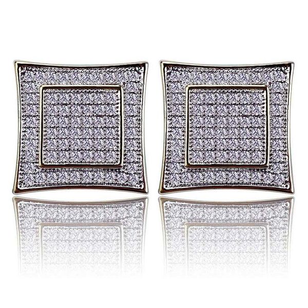 designer earrings stud jewelry fashion men women 18k gold plated geometric hip hop bling zircon earrings, Golden;silver 
designer earrings stud jewelry fashion men women 18k gold plated geometric hip hop bling zircon earrings, Golden;silver