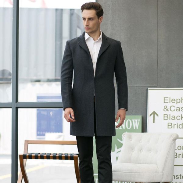 open stitch long trench men' s wool & blend coats 2017 casual winter jacket thick outwear cashmere coat palto peacoat, Black
open stitch long trench men' s wool & blend coats 2017 casual winter jacket thick outwear cashmere coat palto peacoat, Black