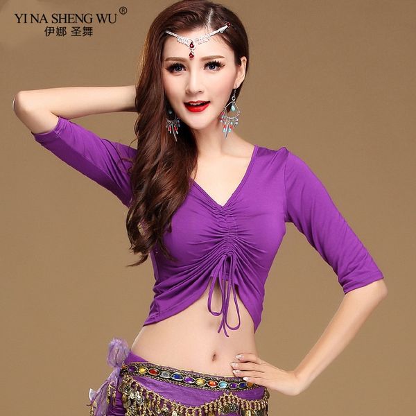stage wear modal v-neck belly oriental eastern dance crop shirt costumes for women bellydance clothes dancer drawstring, Black;red
stage wear modal v-neck belly oriental eastern dance crop shirt costumes for women bellydance clothes dancer drawstring, Black;red