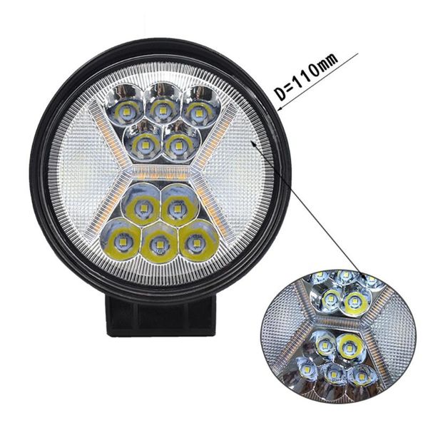 117w round off-road vehicle with yellow flashing spotlight plastic + glass stable performance lighting lights 1 pcs
117w round off-road vehicle with yellow flashing spotlight plastic + glass stable performance lighting lights 1 pcs