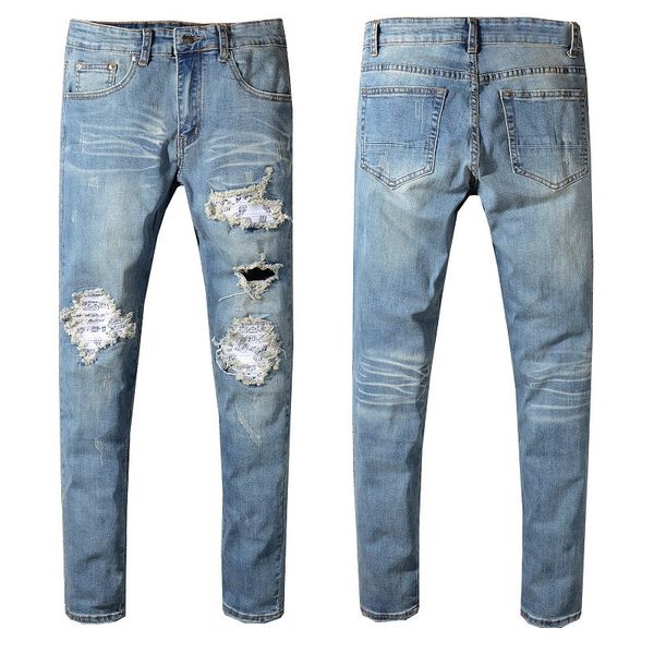 2020 new fashion brand men's washed hole joint white fold design casual blue slim lightweight denim stretch denim retro skinny jeans pa
2020 new fashion brand men's washed hole joint white fold design casual blue slim lightweight denim stretch denim retro skinny jeans pa