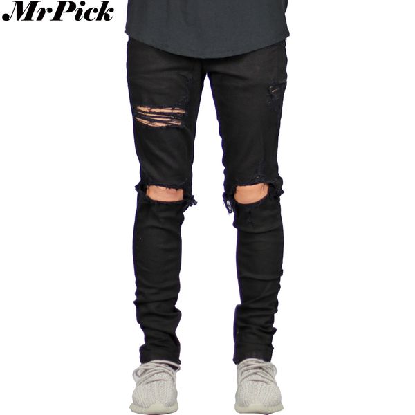 new men spandex stretch elastic jeans leg side zipper ripped distressed destroyed fashion casual jeans, Blue
new men spandex stretch elastic jeans leg side zipper ripped distressed destroyed fashion casual jeans, Blue