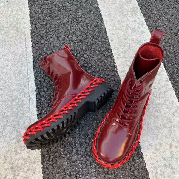 vintagebalenciaga weaving bottom with martin boots female winter new leather thick-soled tie british wind in the tube net red booties black
vintagebalenciaga weaving bottom with martin boots female winter new leather thick-soled tie british wind in the tube net red booties black