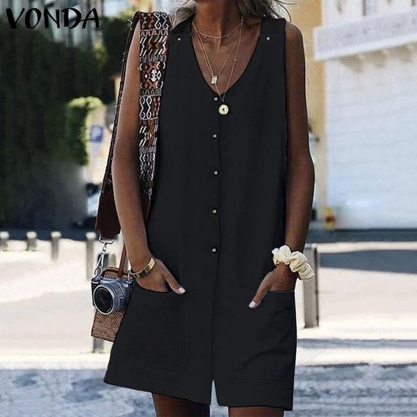 vonda rompers womens jumpsuits 2019 summer female pants sleeveless plus size playsuits vintage short trouser casual overall, Black;white
vonda rompers womens jumpsuits 2019 summer female pants sleeveless plus size playsuits vintage short trouser casual overall, Black;white