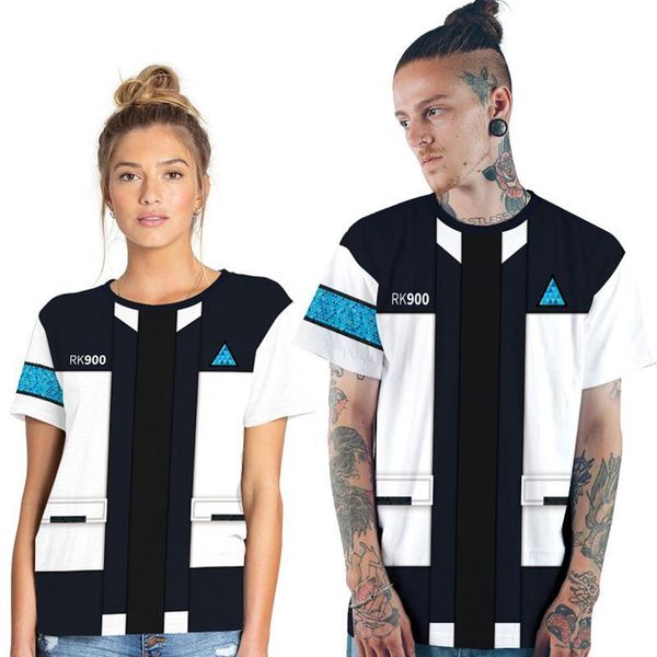 men women t shirt game detroit become human connor rk900 agent uniform t-shirt short sleeve cosplay costumes trend newest, White;black
men women t shirt game detroit become human connor rk900 agent uniform t-shirt short sleeve cosplay costumes trend newest, White;black