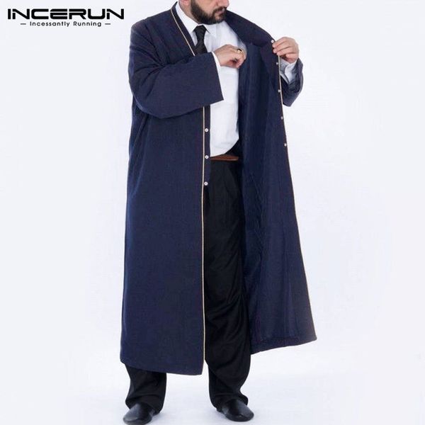 incerun autumn 2019 men trench coats fashion long sleeve button solid men muslim clothes long outerwear windbreaker streetwear, Tan;black
incerun autumn 2019 men trench coats fashion long sleeve button solid men muslim clothes long outerwear windbreaker streetwear, Tan;black