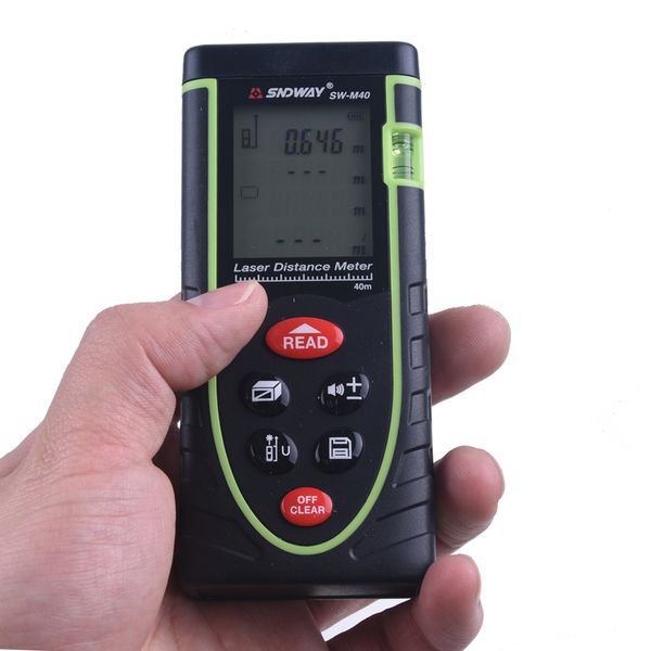 

sw-m40 -0.05 40m digital laser distance meter rangefinder range finder tape measure area/volume tool