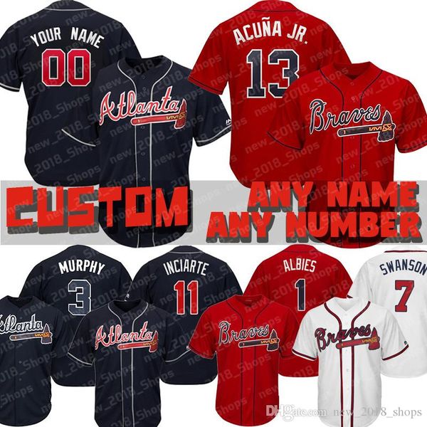 Custom Atlanta jersey Braves Ronald Acuña Jr Freddie Freeman Dansby Swanson Ozzie Albies Ender Inciarte Chipper Jones baseball Jerseys M-XXX
Custom Atlanta jersey Braves Ronald Acuña Jr Freddie Freeman Dansby Swanson Ozzie Albies Ender Inciarte Chipper Jones baseball Jerseys M-XXX