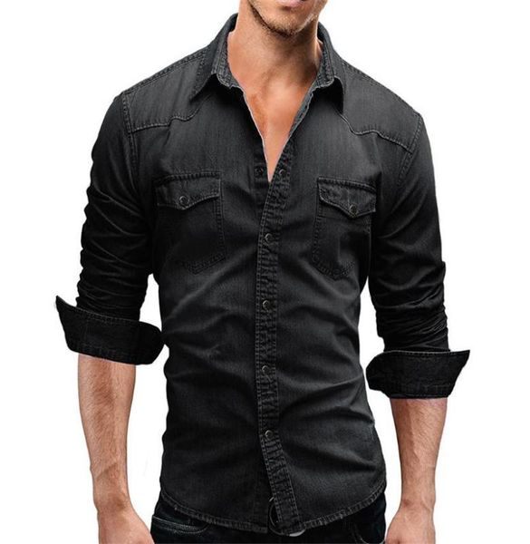 men's high street motorcycle punk style lapel shirt men's simple fashion casual long sleeve denim shirt basic classic, White;black
men's high street motorcycle punk style lapel shirt men's simple fashion casual long sleeve denim shirt basic classic, White;black