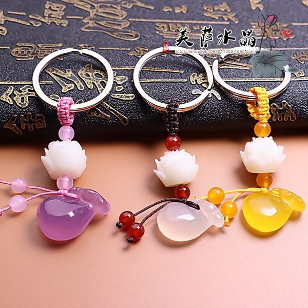 wholesale customization natural agate diy blessing bag bodhi lotus key ring jewellery fashion accessories man woman luck amulet, Silver
wholesale customization natural agate diy blessing bag bodhi lotus key ring jewellery fashion accessories man woman luck amulet, Silver