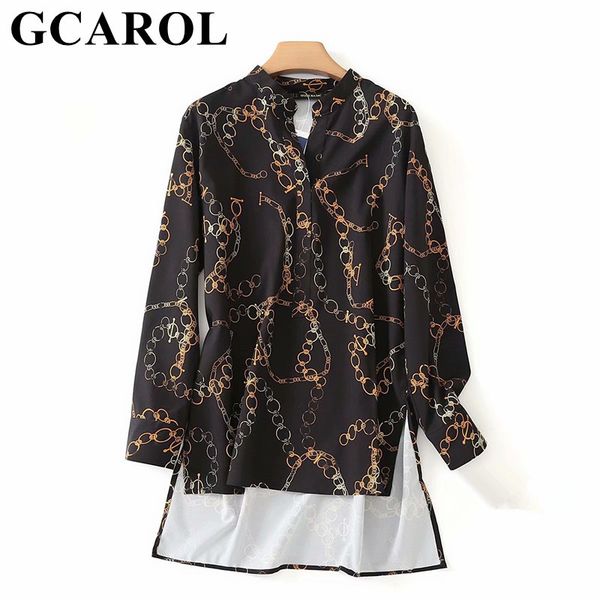 gcarol new arrival vintage chain floral women blouse oversize asymmetric casual shirt high street spring summer casual, White
gcarol new arrival vintage chain floral women blouse oversize asymmetric casual shirt high street spring summer casual, White