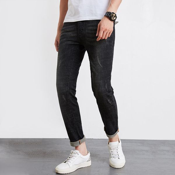 jeans men men's stretch slim feet pants 2019 new korean jeans casual wild black more sizes 28-34 36, Blue
jeans men men's stretch slim feet pants 2019 new korean jeans casual wild black more sizes 28-34 36, Blue