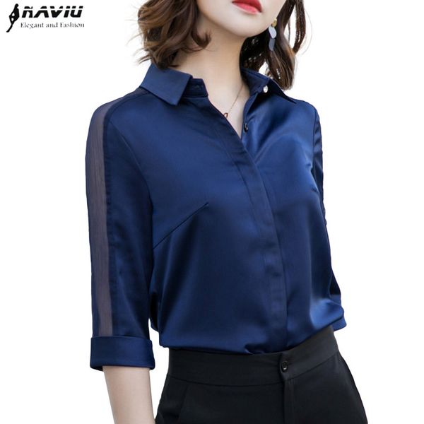 fashion women satin shirt 2020 summer new half sleeve casual loose blouses office ladies plus size work wear, White
fashion women satin shirt 2020 summer new half sleeve casual loose blouses office ladies plus size work wear, White