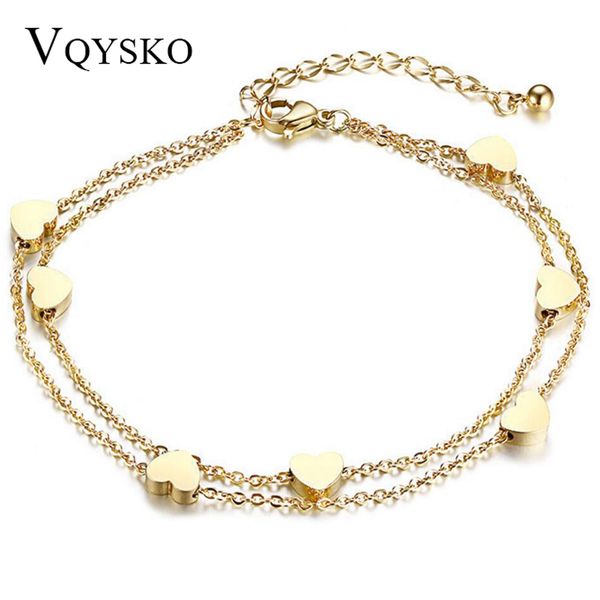 fashion heart double layer bracelet&anklet for women adjustable temperament stainless steel chain bracelets jewelry wholesale, Golden;silver
fashion heart double layer bracelet&anklet for women adjustable temperament stainless steel chain bracelets jewelry wholesale, Golden;silver