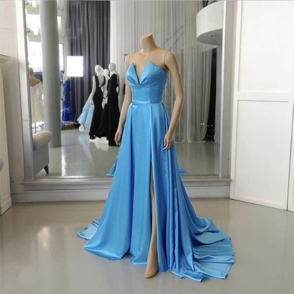 elegant blue long evening dresses 2020 sweetheart high slit a line prom dress women vestidos de fiesta semi formal gowns custom, White;black
elegant blue long evening dresses 2020 sweetheart high slit a line prom dress women vestidos de fiesta semi formal gowns custom, White;black