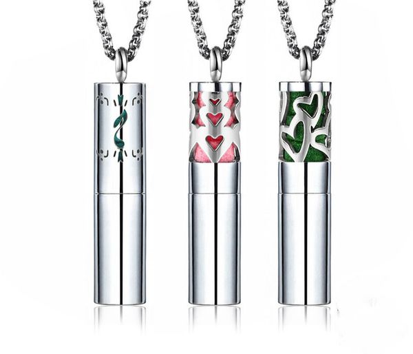 316l stainless steel perfume bottle pendant trend aromatherapy necklace cylindrical essential oil storage perfume bottle pendant necklace, Silver
316l stainless steel perfume bottle pendant trend aromatherapy necklace cylindrical essential oil storage perfume bottle pendant necklace, Silver