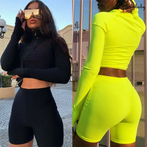 yoga outfits 2pcs women set solid long sleeve sport suit crop t-shirt shorts fitness leggings gym workout sportswear tracksuit, White;red
yoga outfits 2pcs women set solid long sleeve sport suit crop t-shirt shorts fitness leggings gym workout sportswear tracksuit, White;red
