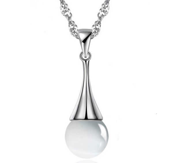 925 sterling sliver moonlight opal water drop pendant neckace for women gift water-wave chain collares, Silver
925 sterling sliver moonlight opal water drop pendant neckace for women gift water-wave chain collares, Silver