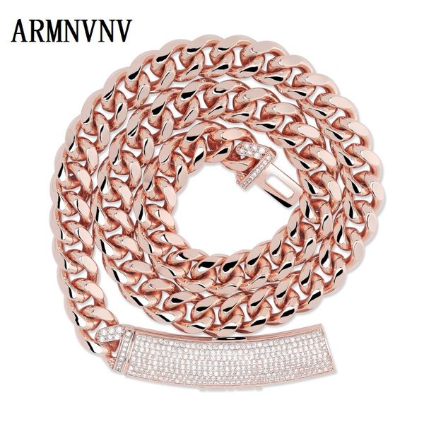 armnvnv 12mm long box clasp micro pave iced out cz cuban link necklaces bling chain hip hop rock jewelry, Silver
armnvnv 12mm long box clasp micro pave iced out cz cuban link necklaces bling chain hip hop rock jewelry, Silver