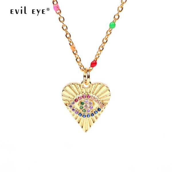 evil eye heart colorful zircon pendant necklace gold color long chain turkish eye necklace fashion jewelry for women girls le399, Silver
evil eye heart colorful zircon pendant necklace gold color long chain turkish eye necklace fashion jewelry for women girls le399, Silver