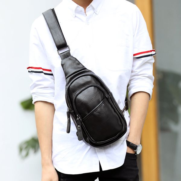fashion soft leather small chest bag single shoulder bag men's men's messenger leisure
fashion soft leather small chest bag single shoulder bag men's men's messenger leisure