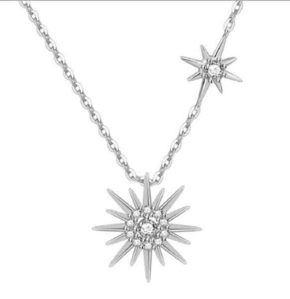sun necklace clavicle chain 2 pcs for women pendant necklace individuality birthday gift simple new fashon, Silver
sun necklace clavicle chain 2 pcs for women pendant necklace individuality birthday gift simple new fashon, Silver