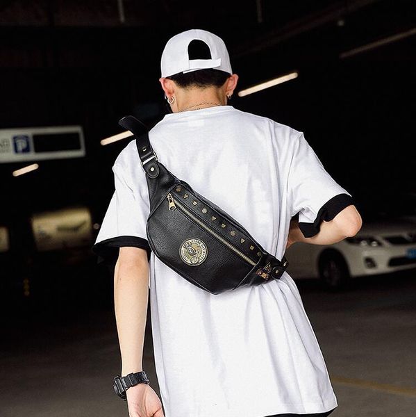 factory wholesale men handbag new leather motorcycle chest bag street trend rivets men shoulder bag outdoor leisure leather purse messenger
factory wholesale men handbag new leather motorcycle chest bag street trend rivets men shoulder bag outdoor leisure leather purse messenger