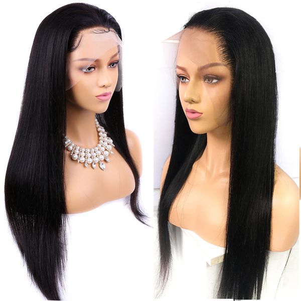 lace closure human hair wigs pre plucked brazilian straight lace wig 150 density remy natural color, Black
lace closure human hair wigs pre plucked brazilian straight lace wig 150 density remy natural color, Black