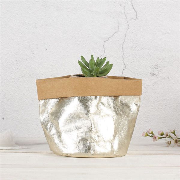 washable kraft paper bag plant flowers pots multifunction home storage container 
washable kraft paper bag plant flowers pots multifunction home storage container