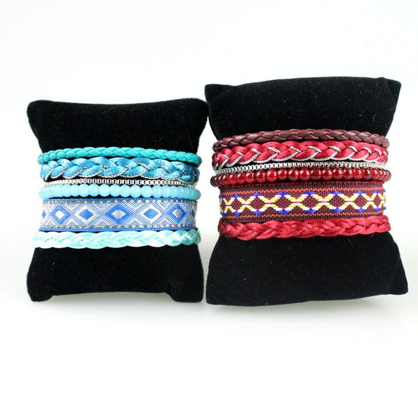 bohemian hand-knitted magnet buckle bracelet for women colorful woven geometric pattern bangles jewelry dropshipping wholesale, White
bohemian hand-knitted magnet buckle bracelet for women colorful woven geometric pattern bangles jewelry dropshipping wholesale, White