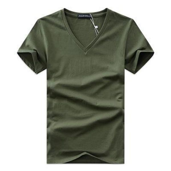 2019 summer mens v-neck t shirt cotton tee solid fashion t-shirt casual short sleeve slim fit shirt for sales wholesale, White;black