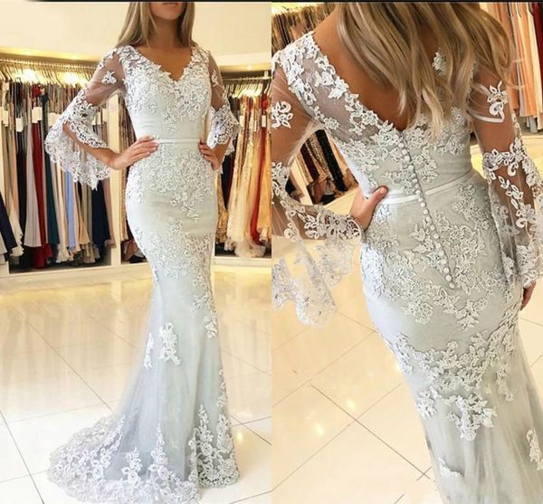 elegant mermaid prom dresses long poet sleeve special occasion evening arabic dress with lace vestidos de fiesta floor length party gowns, Black 
elegant mermaid prom dresses long poet sleeve special occasion evening arabic dress with lace vestidos de fiesta floor length party gowns, Black