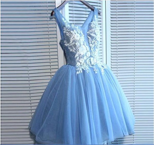 light blue homecoming dresses elegant party prom gowns vestidos de fiesta a line v neck 3d applique beaded cocktail gowns ba9921, Red
light blue homecoming dresses elegant party prom gowns vestidos de fiesta a line v neck 3d applique beaded cocktail gowns ba9921, Red