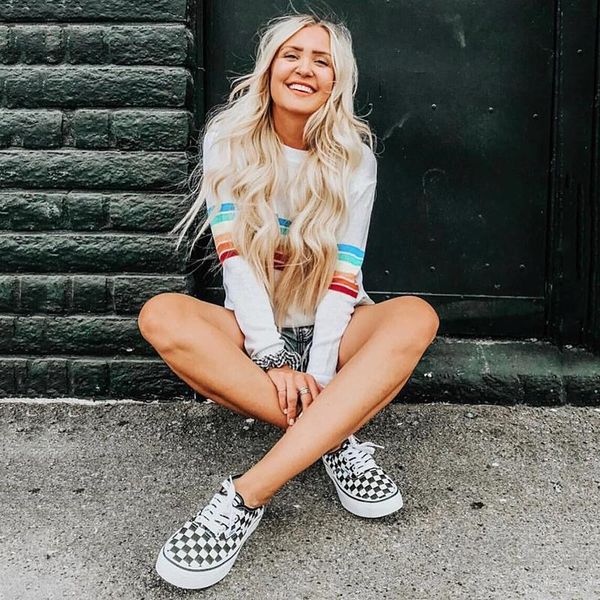 harajuku women casual o-neck rainbow stripe t-shirt 2019 white black streetwear female spring autumn long sleeve tee shirt
harajuku women casual o-neck rainbow stripe t-shirt 2019 white black streetwear female spring autumn long sleeve tee shirt